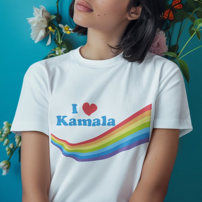 T-shirt En Tri-matière I Love Kamala Cute Election Rainbow Women (Créateur téléchargé)