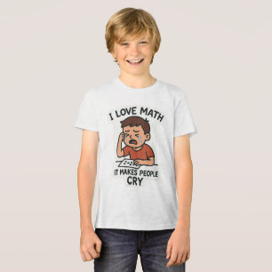 T-shirt En Tri-matière I Love Math - Drôle Sticker Cartoon