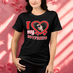 T-shirt En Tri-matière I Love My Boyfriend Personnalisé