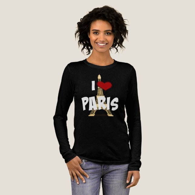 T-shirt En Tri-matière "I Love Paris", Tour Eiffel (Recto complet)