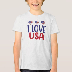 T-shirt En Tri-matière I Love You USA-65789