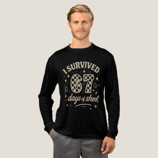 T-shirt En Tri-matière I Survived 67 Days of School Funny Teacher Meme