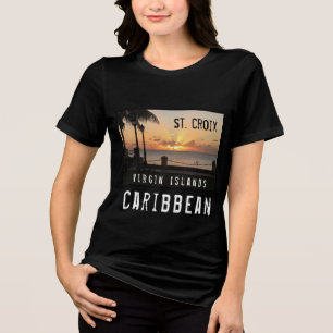 T-shirt En Tri-matière Îles Vierges américaines Sainte-Croix USVI Sunset 