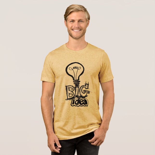 T-shirt En Tri-matière Illuminez vos grandes idées - Ampoule rétro (Recto plein)