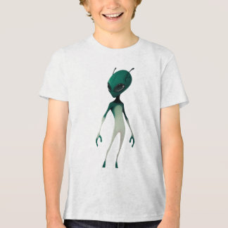 T-shirt En Tri-matière Illustration d'alien vert cool - Personnage de sci
