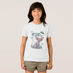 T-shirt En Tri-matière Illustration de chat Sphynx OVNI Sarcastique