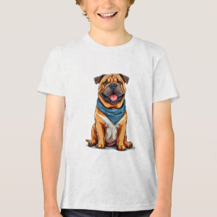 T-shirt En Tri-matière Illustration de chien de style dessin animé