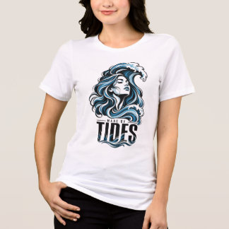 T-shirt En Tri-matière Illustration de femme à vague fluide