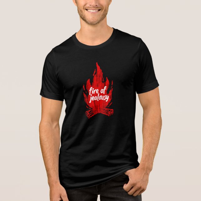 T-shirt En Tri-matière Illustration de feu jaloux  (Recto)