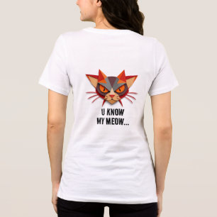 T-shirt En Tri-matière Illustration géométrique de la face du chat