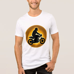 T-shirt En Tri-matière Illustration vibrante d'un motocycliste en mouveme