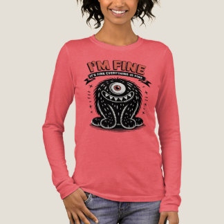 T-shirt En Tri-matière I'm fine it's fine everything is fine Monster