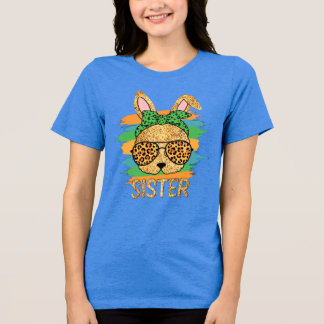 T-shirt En Tri-matière Impression d'art personnalisée de Lapine aux Lunet