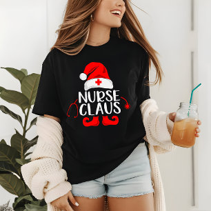 T-shirt En Tri-matière Infirmière Claus Fêtes de Noël Stethoscope Drôle