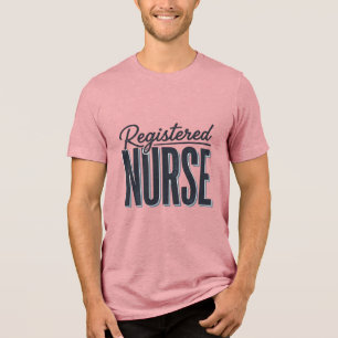 T-shirt En Tri-matière Infirmière diplômée Script Typographie Vector Desi