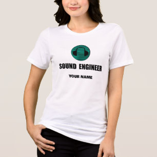 T-shirt En Tri-matière Ingénieur du son personnalisé Ingénierie audio