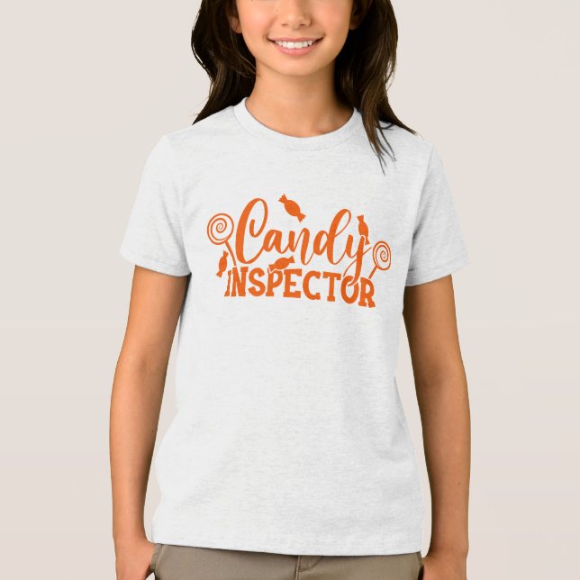 T-shirt En Tri-matière Inspecteur Halloween Candy (Recto)