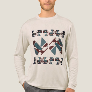T-shirt En Tri-matière Inspiré de la Méditerranée avec une bordure bordea