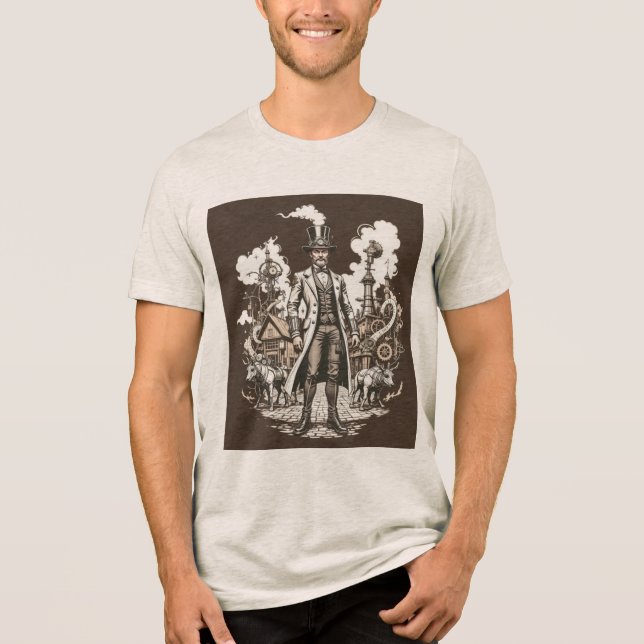 T-shirt En Tri-matière Inventeur de Steampunk (Recto)