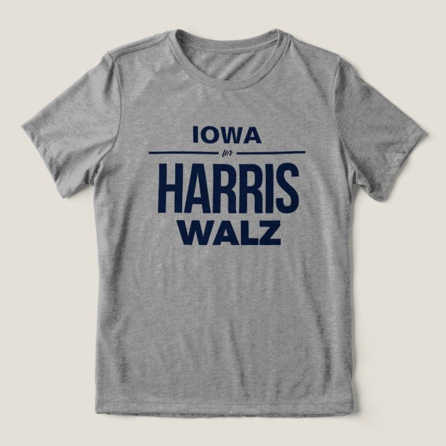 T-shirt En Tri-matière Iowa pour Harris Walz (Design Recto)