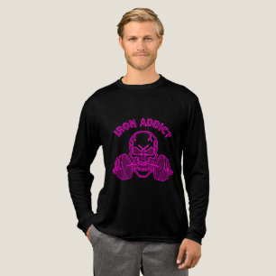 T-shirt En Tri-matière Iron Addict - Skull Bodybuilding and Weightlifting