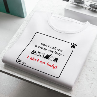 T-shirt En Tri-matière Irreverent Humor Sassy Cat Lady 