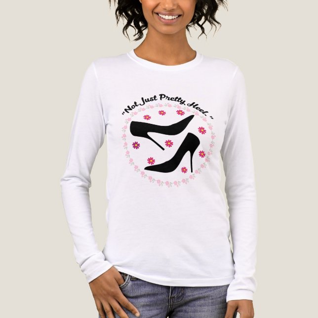 T-shirt En Tri-matière is just not pretty heels (Recto)