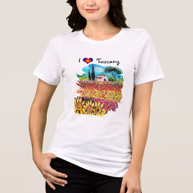 T-SHIRT  EN TRI-MATIÈRE J'ADORE LA TOSCANE ET LES SOUFFRANCES (Recto)