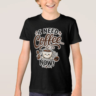 T-shirt En Tri-matière J'ai Besoin de Café Maintenant Cadeau Drôle pour l