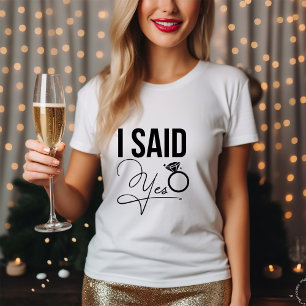 T-shirt En Tri-matière "J'ai dit oui" - Baby Shower nuptiale