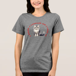 T-shirt En Tri-matière J'ai embrassé un chat britannique longhair