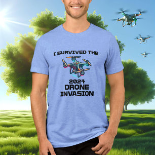 T-shirt En Tri-matière J'ai survécu à l'invasion de drones en 2024