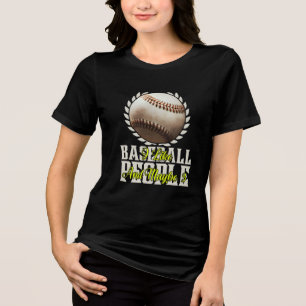 T-shirt En Tri-matière j'aime le baseball et peut-être 3 personnes