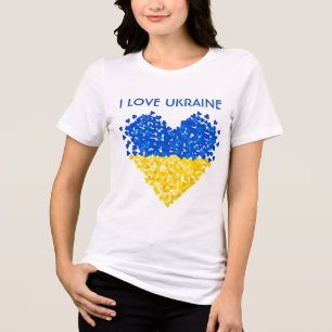 T-shirt En Tri-matière J'aime l'Ukraine. Soutien à l'Ukraine. 