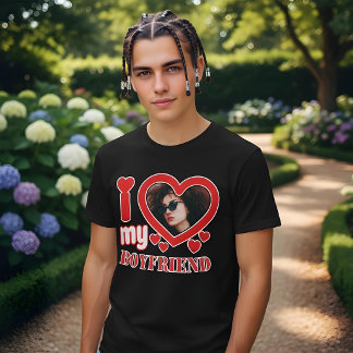 T-shirt En Tri-matière J'aime mon petit ami personnalisé