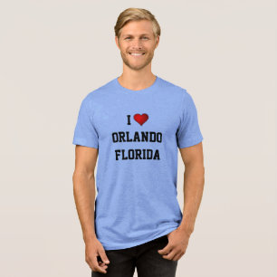 T-SHIRT EN TRI-MATIÈRE J'AIME ORLANDO, FLORIDE