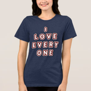 T-shirt En Tri-matière J'aime tout le monde personnalisable