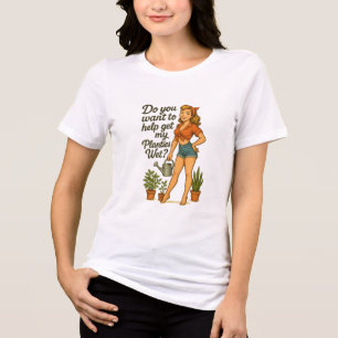 T-shirt En Tri-matière Jardinier Pin-Up Impertinent Design de Pun Plantie