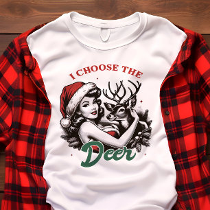 T-shirt En Tri-matière Je Choisis le Cerf Drôle de Noël