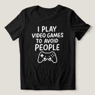T-shirt En Tri-matière Je Joue Aux Jeux Vidéo Pour Éviter Les Gens Introv