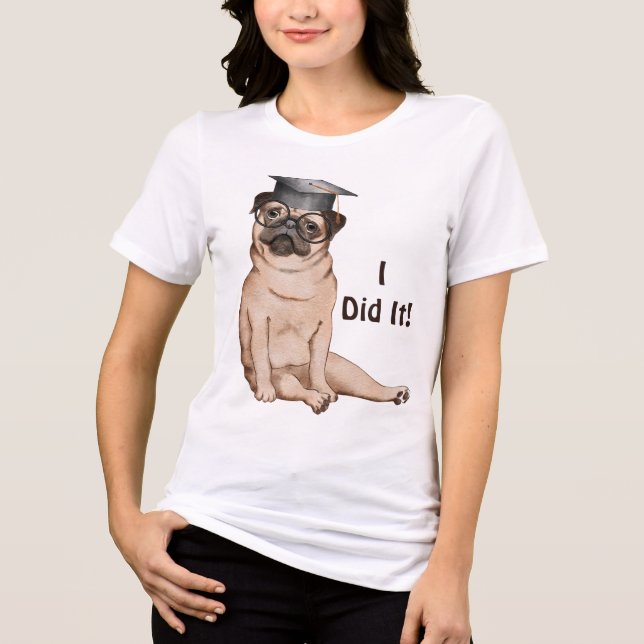 T-shirt En Tri-matière Je L'Ai Fait Chien Diplômé (Recto)