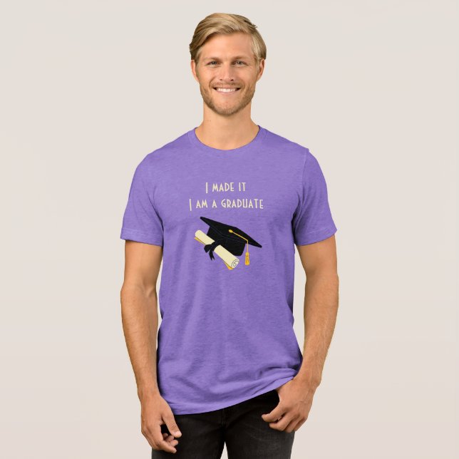 T-shirt En Tri-matière Je L'Ai Fait, Je Suis Un T-shirt Diplômé (Recto plein)