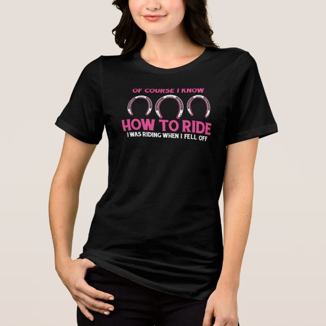 T-shirt En Tri-matière Je sais comment faire un cheval sport équestre (Recto)