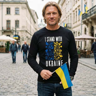 T-shirt En Tri-matière Je suis avec l'Ukraine. Armoiries de l'Ukraine. 