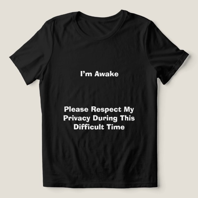 T-shirt En Tri-matière Je suis Awake T-Shirt (Design Recto)