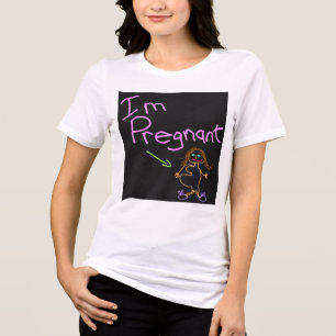 T-shirt En Tri-matière Je suis Enceinte, Mesdames divulgation satirique ;