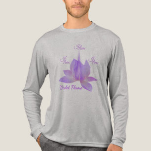 T-shirt En Tri-matière Je Suis Flamme Violette Avec Lotus