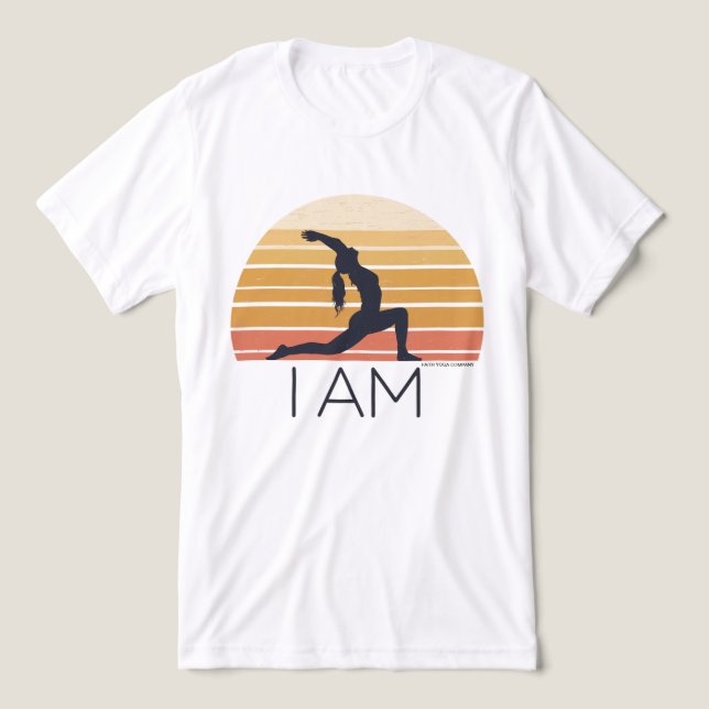 T-SHIRT  EN TRI-MATIÈRE JE SUIS FOI YOGA VÊTEMENTS SUN LOGO (Design Recto)