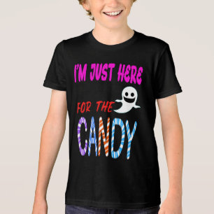 T-shirt En Tri-matière Je suis juste ici pour le bonbon - Jolie Halloween