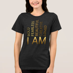 T-shirt En Tri-matière JE SUIS Téméraire, Intrépide, Beau, Créatif, Aimé